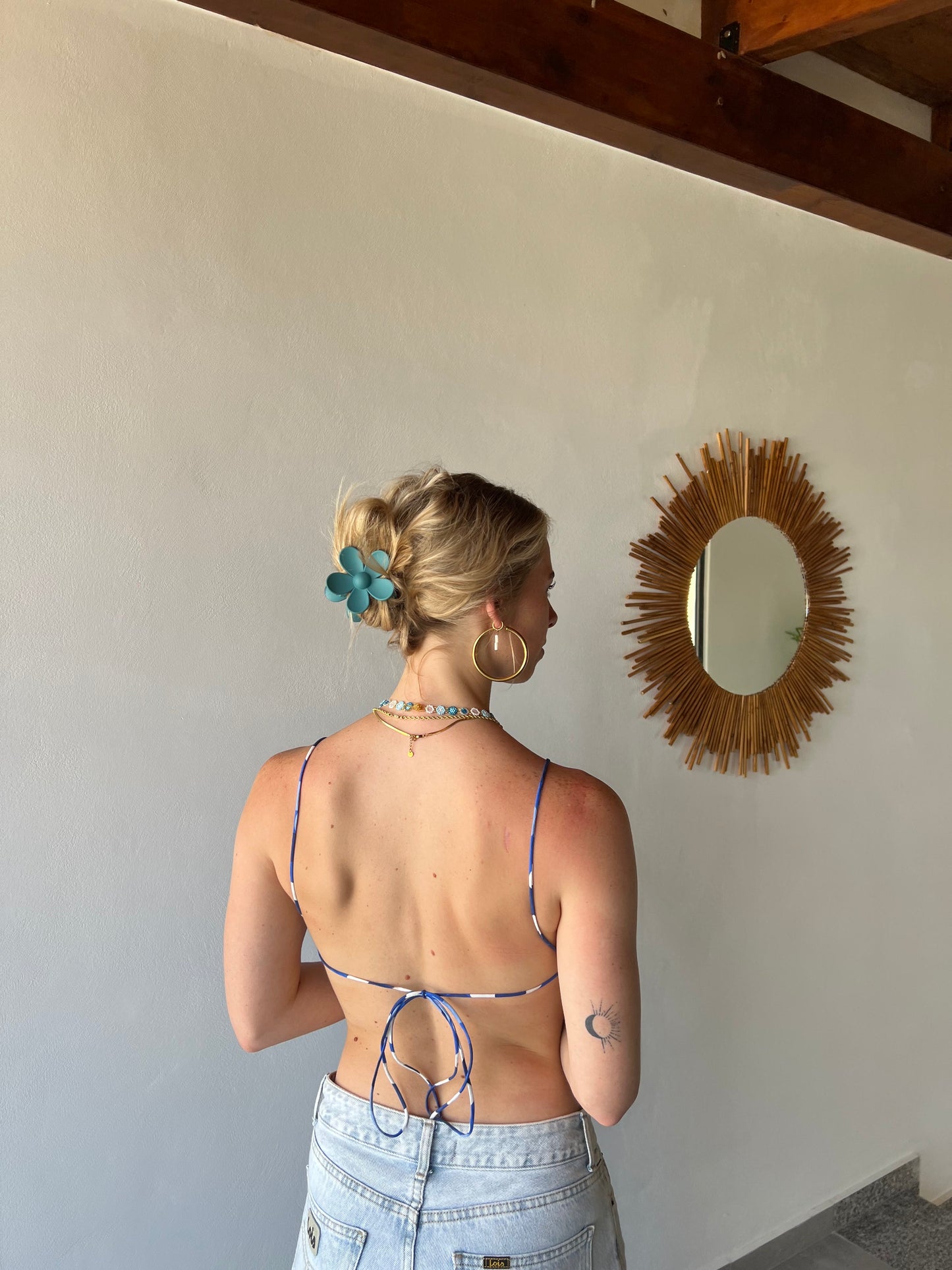 Turquoise Flower Mile Clip