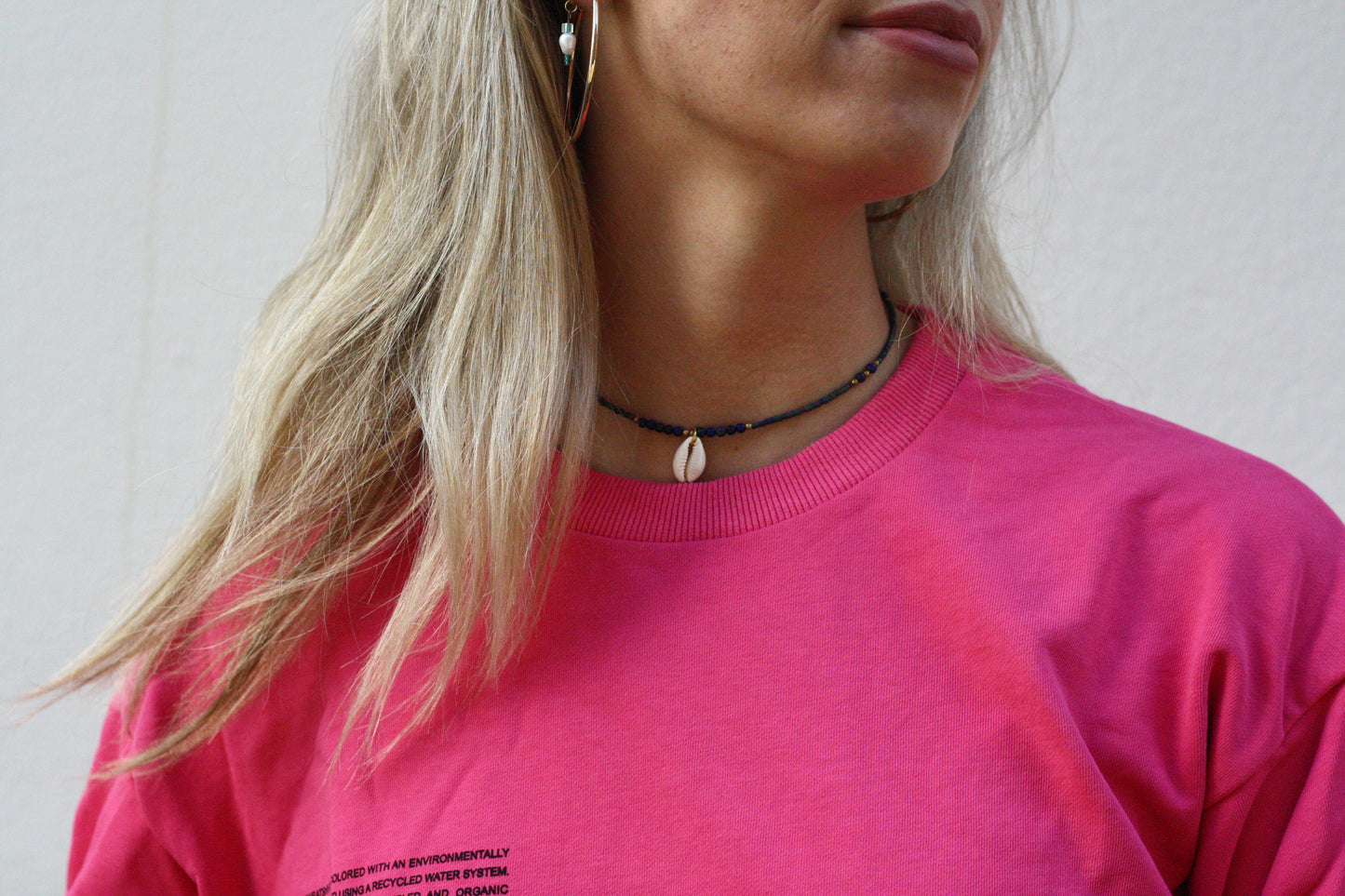 Dark Blue Shell Necklace