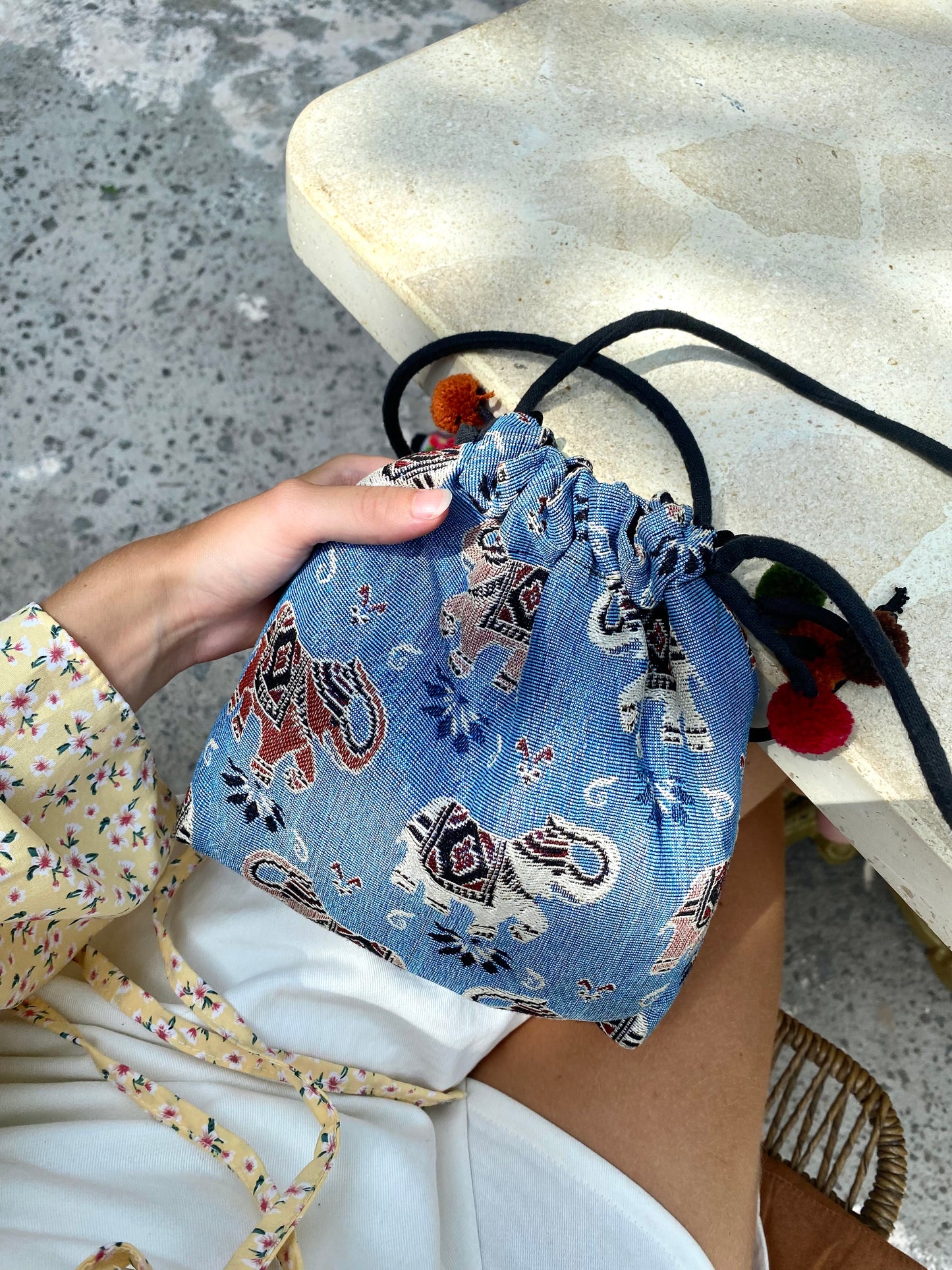 Light Blue Elephant Mile Bag
