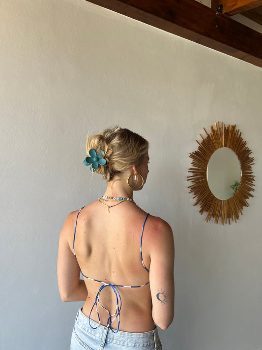Turquoise Flower Mile Clip