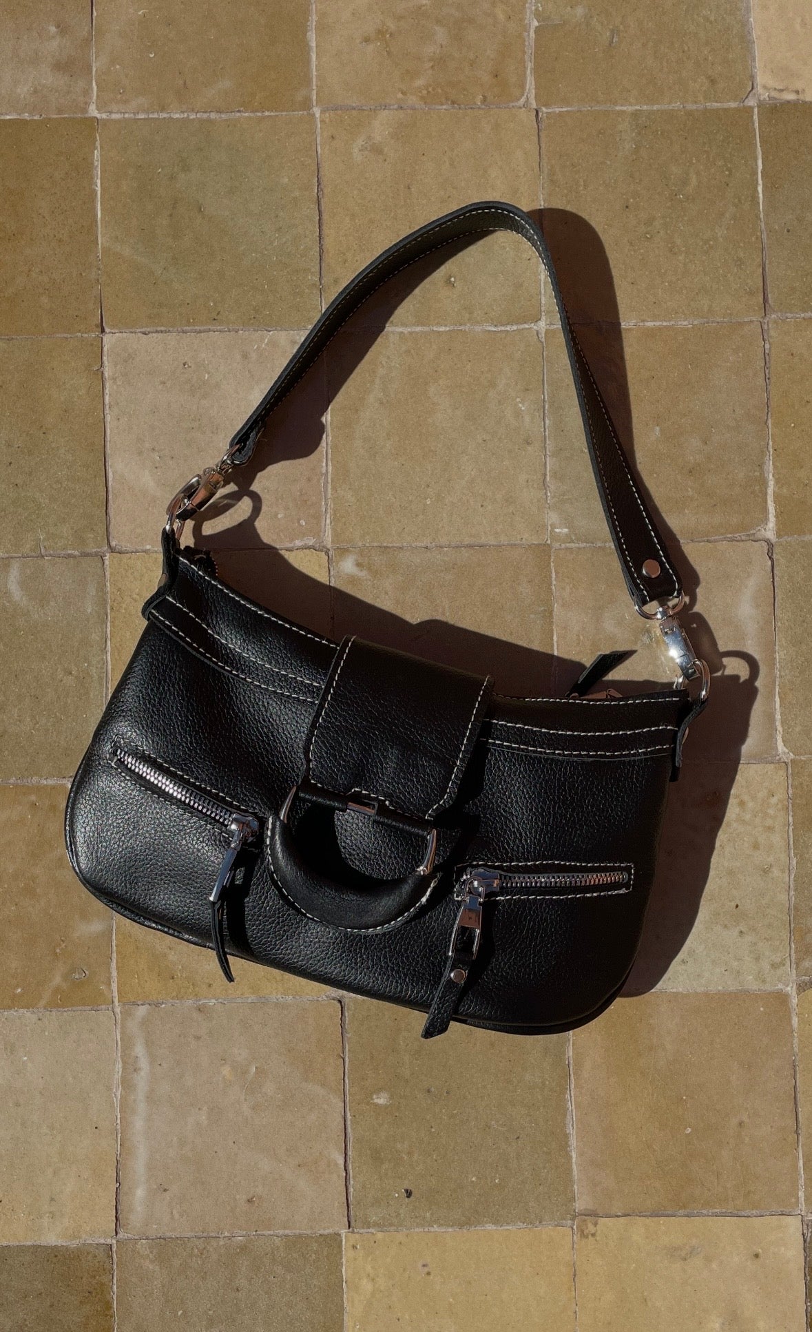 Soft leather black bag
