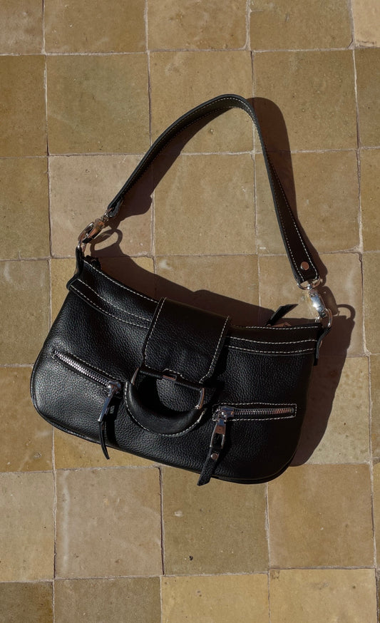Soft leather black bag