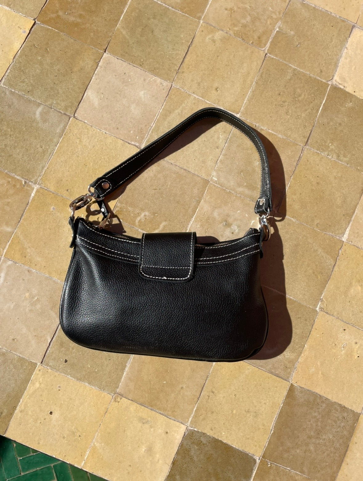Soft leather black bag