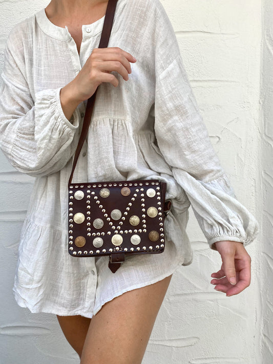 Colored Coin Square Bag