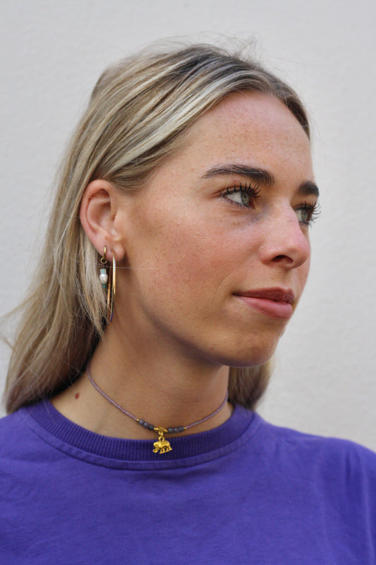 Purple Elephant Necklace