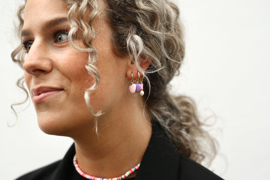 Pink Heart Earring