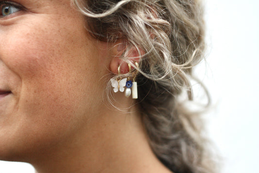 Pearly Cube Earring