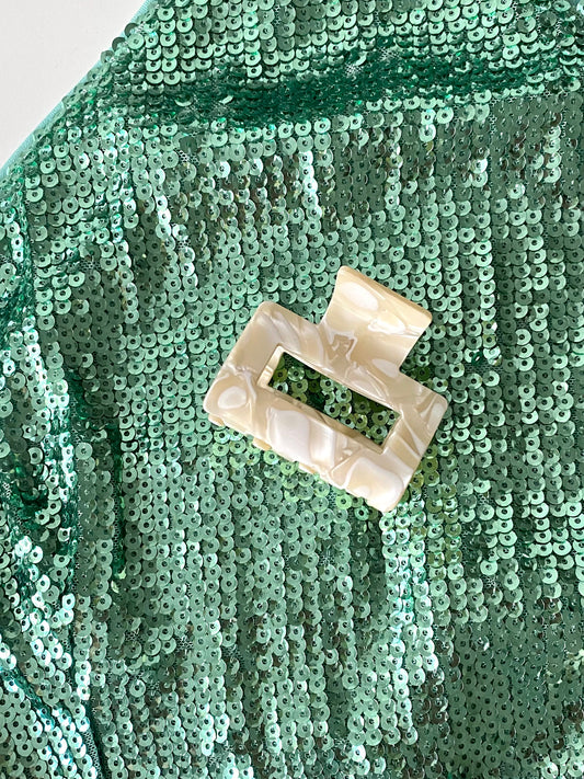 White Pearl Clip Small