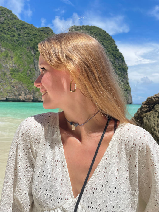 Purple Island Shell Necklace