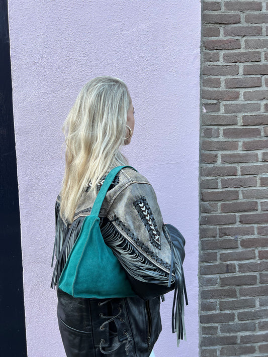 Suède Marra Handbag | Turquoise