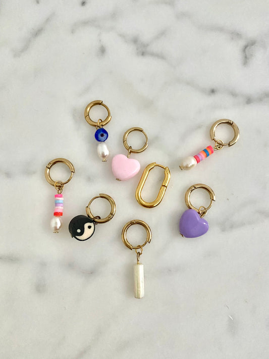 Pearly Cube Earring