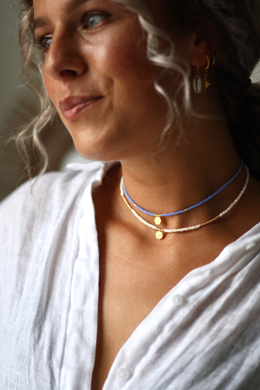 Necklace Tiny Cobalt