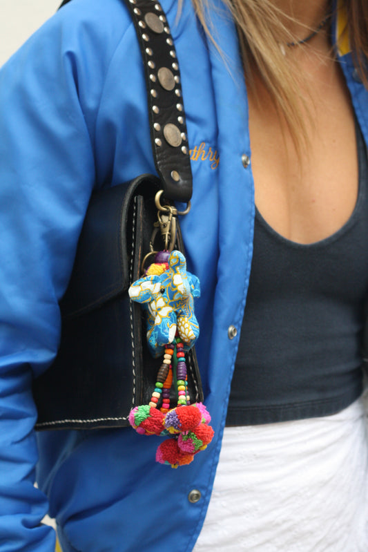 Blue Chiang Mai Elephant Bag Chain