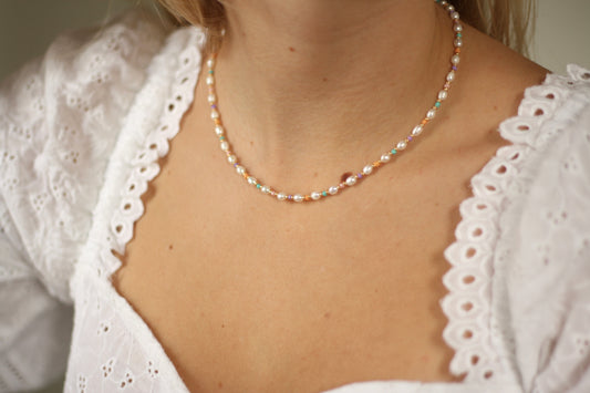 Colored Pearl Necklace