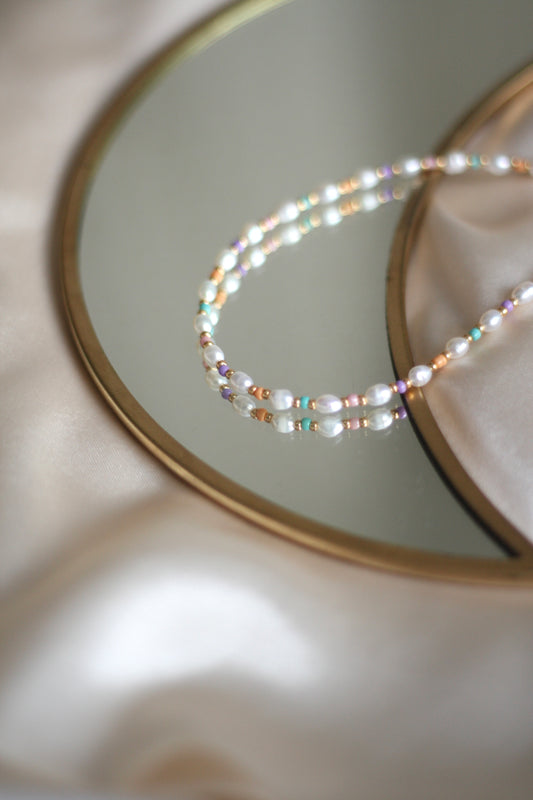 Colored Pearl Necklace