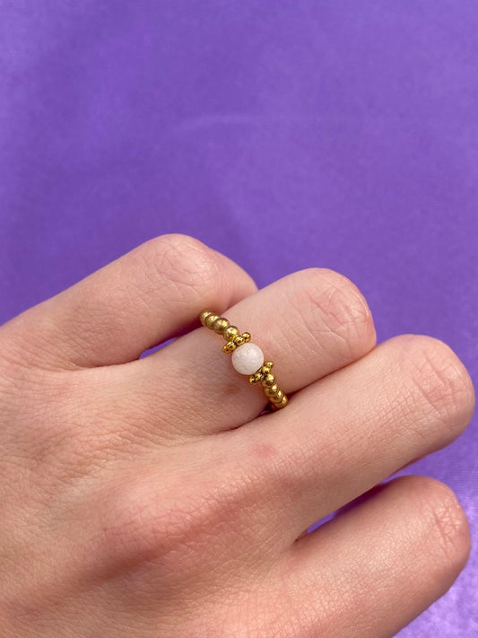 White Phiphi Stone Ring