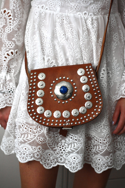 Blue Flower Stone Mile Bag